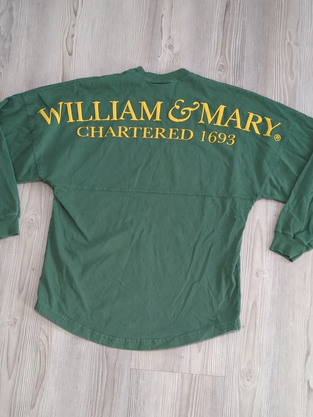 Spirit William & Mary Chartered 1693 Green Long Sleeve Shirt XS